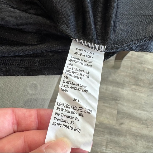 NWT! Alice Rinaldi Jeweled Elegant Black Long Sleeve Top - Picture 6 of 8